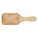 Bamboo Paddle Brush in Lemon Sugar Bristle View of Bamboo Paddle Brush in Lemon Sugar