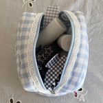 Gingham Pouch in Powder Blue Gingham Pouch in Powder Blue with emi jay hair care and accessories