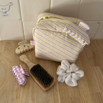 Linen Pouch in En Route Linen Pouch in En Route with emi jay hair accessories