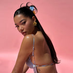 Midi Blossom Clip in Ginkgo model wearing Midi Blossom Clip in Ginkgo