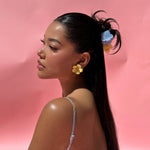 Midi Blossom Clip in Ginkgo model wearing Midi Blossom Clip in Ginkgo