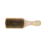 Mini Boar Bristle Brush in Lemon Sugar bristle view of mini boar bristle bamboo hair brush in lemon sugar