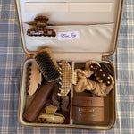 On The Way Vanity Case in Toasted Sugar On The Way Vanity Case in Toasted Sugar with assorted emi jay hair care and accessories