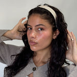 Starlet Headband in Amaretto Cabana model wearing Starlet Headband in Amaretto Cabana