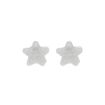 Baby Star Clip Set in Silver Tinsel