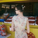 Baby Super Bloom Clip Set in Jelly Lemon model wearing Baby Super Bloom Clip Set in Jelly Cloud and Jelly Lemon and Jelly Peach in hair