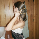Bamboo Paddle Brush in Toasted Sugar olivia jade brushing hair with bamboo paddle brush