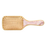 Bamboo Paddle Brush in Pink Chantilly Bamboo Paddle Brush in Pink Chantilly bristle view