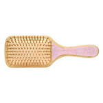 Bamboo Paddle Brush in Pink Sugar bamboo paddle brush in pink sugar bristles view