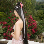 Big Effing Clip in Mermaid model wearing Big Effing Clip in Mermaid in hair