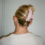 Big Effing Clip in Moonlight closeup of model wearing Big Effing Clip in Moonlight in hair