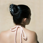 Big Effing Clip in Sugar Daisy model wearing Big Effing Clip in Sugar Daisy in hair