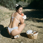 Big Effing Clip in Sweet Like Honey model wearing Big Effing Clip in Sweet Like Honey in hair