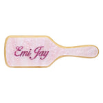 Custom Paddle Brush Custom Bamboo Paddle Brush in Pink Sugar with Emi Jay in pink stones