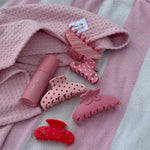 Heavenly Hair Towel in Lychee Baby Heavenly Hair Towel in Lychee Baby with aura hair + body mist in lychee baby and assorted hair clips