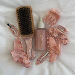 Lil Effing Clip in Pink Chantilly Lil Effing Clip in Pink Chantilly with assorted hair care and accessories