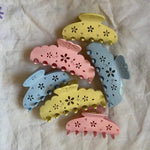 Lil Effing Clip in Rose Petal Eyelet assorted eyelet hair claw clips
