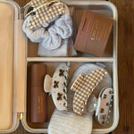 On The Way Vanity Case in Dream Cloud Blue on the way vanity case with assorted emi jay hair care and accessories