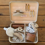 On The Way Vanity Case in Dream Cloud Blue Assorted emi jay hair care and accessories in On The Way Vanity Case