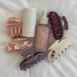 Sweetheart Clip in Three Little Wishes Assorted Pink Chantilly Sweetheart Clips with Halo Hair Oil and Angelstick