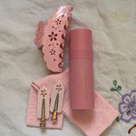 Popstar Clips in Sunrise Blush Eyelet Popstar Clips in Sunrise Blush Eyelet with aura mist, big effing clip, and headband