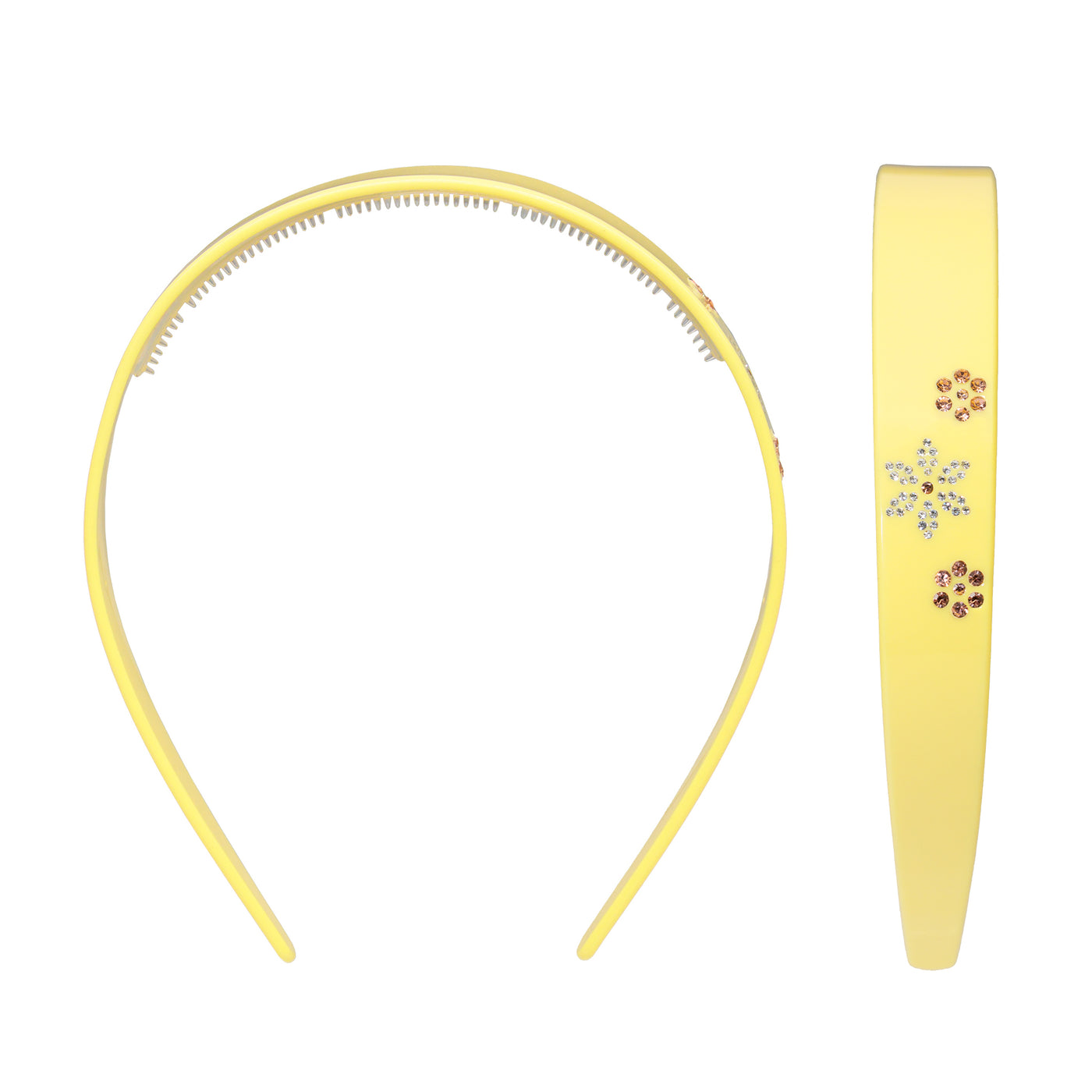 Starlet Headband in Lemon Tart front and side views