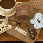 Sweetheart Clip in Cuddle Me Gingham assorted emi jay hair care and accessories with glasses and coffee