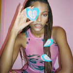 BFF Clip Set in Cheeky model holding BFF Clip Set in Cheeky