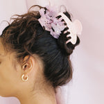 Big Effing Clip in Moon Dust model wearing Big Effing Clip in Moon Dust in hair