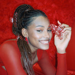 Big Effing Clip in French Kiss model holding Big Effing Clip in French Kiss