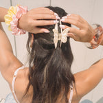 Mariposa Clip in Golden Hour closeup of Mariposa Clip in Golden Hour in hair