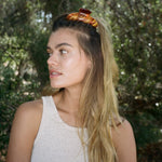 Big Effing Clip in Brown Sugar model wearing Big Effing Clip in Brown Sugar in hair