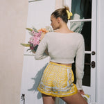 Big Effing Clip in Lemon Cake model wearing Big Effing Clip in Lemon Cake