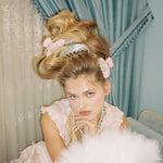 Big Effing Clip in Pink Snow model wearing Big Effing Clip in Pink Snow