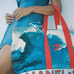 Big Effing Clip in Pisces model with Big Effing Clip in Pisces clipped to bag