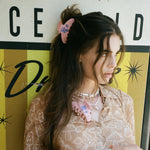 Big Effing Clip in Purple Shroom model wearing Big Effing Clip in Purple Shroom