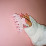 Big Effing Clip in Sugar Bells model holding Big Effing Clip in Sugar Bells