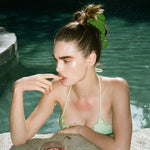 Big Effing Clip in Tropicale model wearing Big Effing Clip in Tropicale