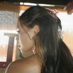 Big Effing Clip in Watermelon Sugar model wearing Big Effing Clip in Watermelon Sugar in hair