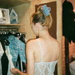 Heartbreaker Clip in Frosting model wearing Heartbreaker Clip in Frosting in hair