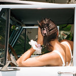 Jelly Clip in Rosebud model wearing Jelly Clip in Rosebud