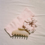 Pointelle Headband in Ballerina Pointelle Headband in Ballerina + Pointelle Scrunchie in Ballerina + Big Effing Clip in Gemini