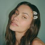 Popstar Clips in Fairytale model wearing Popstar Clips in Fairytale + Flutters in hair