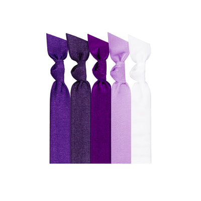 Purple Ombre Elastic Hair Ties 5-Pack