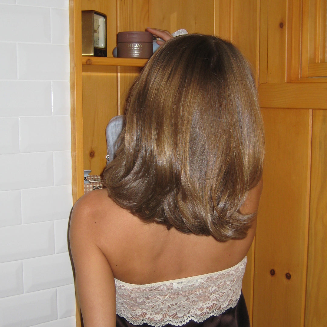 Olivia Jade hair after using dream creme