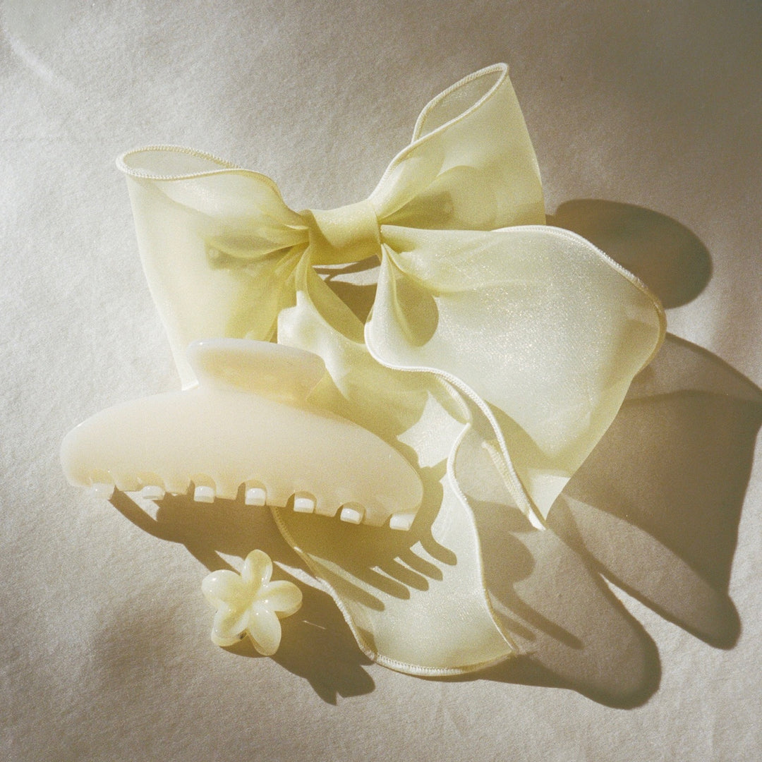 Baby Super Bloom Clip Set in Jelly Lemon with sweet like honey hair accessories