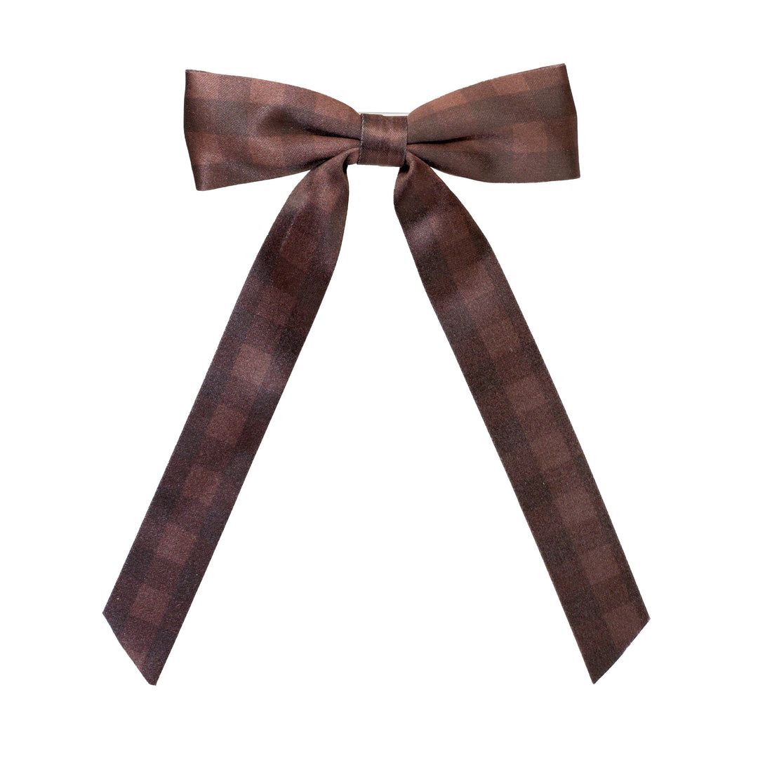 Bow Barrette Hair Clip in Fireside
