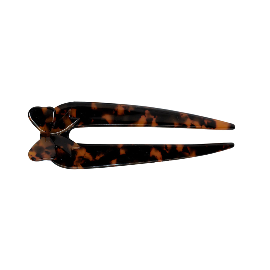 Hair Pin in Tortoise Bow