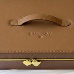 closeup of On The Way Vanity Case in Toasted Sugar