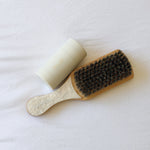 mini boar brush in snow sugar with angelstick